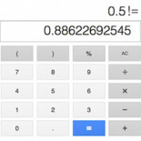 El factorial de 0,5 es la raíz cuadrada de π dividida por 2 El factorial de 0,5 es la raíz cuadrada de π dividida por 2