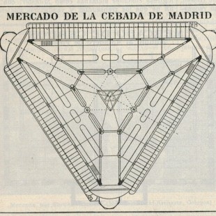 Plano del Mercado de la Cebada, Madrid