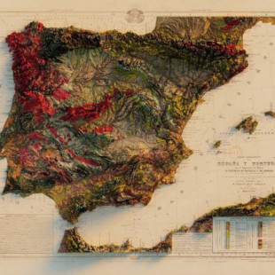 La belleza del mapa geológico de España del siglo XIX
