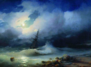 Los mares y cielos al óleo de Iván Aivazovski