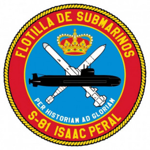 El submarino S-81 Isaac Peral de la Armada estrena escudo