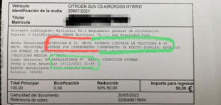 100 euros de multa por circular a 31 kilómetros / hora en la zona 30 de León capital