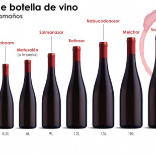 ¿Cuál es el nombre de los diferentes tamaños de botellas de vino?