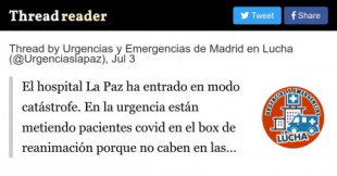 &quot;El hospital La Paz ha entrado en modo catástrofe&quot;