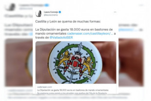 La Diputación de Valladolid gastó 18 mil euros en bastones de mando y los tuiteros no dan crédito