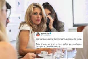 Yolanda Díaz responde a un camarero tras denunciar su abusiva jornada laboral: "Es inhumana e ilegal"