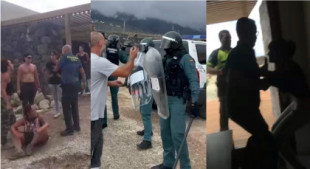 El director de la polémica obra en el Puertito de Adeje (Tenerife) agrede a una activista tras ataque violento de seguritas a ecologistas acampados
