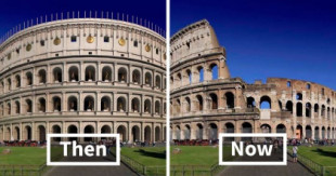 Cómo se veían las estructuras romanas antiguas, famosas en el pasado, y cómo se ven hoy [ENG]