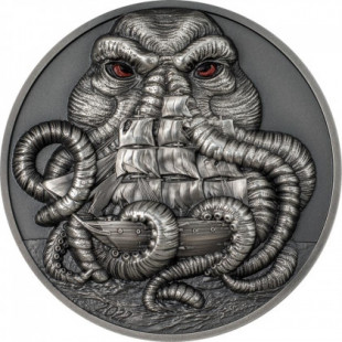 Moneda de tres onzas de plata de Islas Palau dedicada a Cthulhu [ENG]