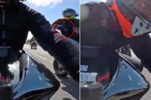A 278 km/h en plena autovía con una Kawasaki Ninja H2R para escaparse de unos ladrones que le intentan robar la moto en marcha